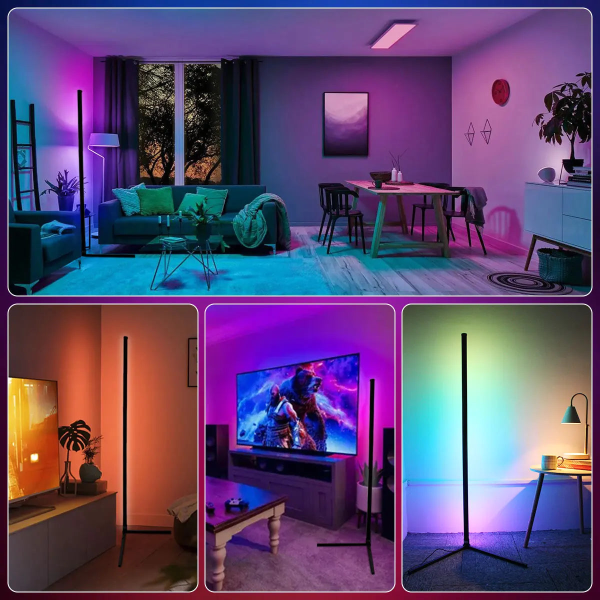 Smart WiFi Corner Floor Lamp