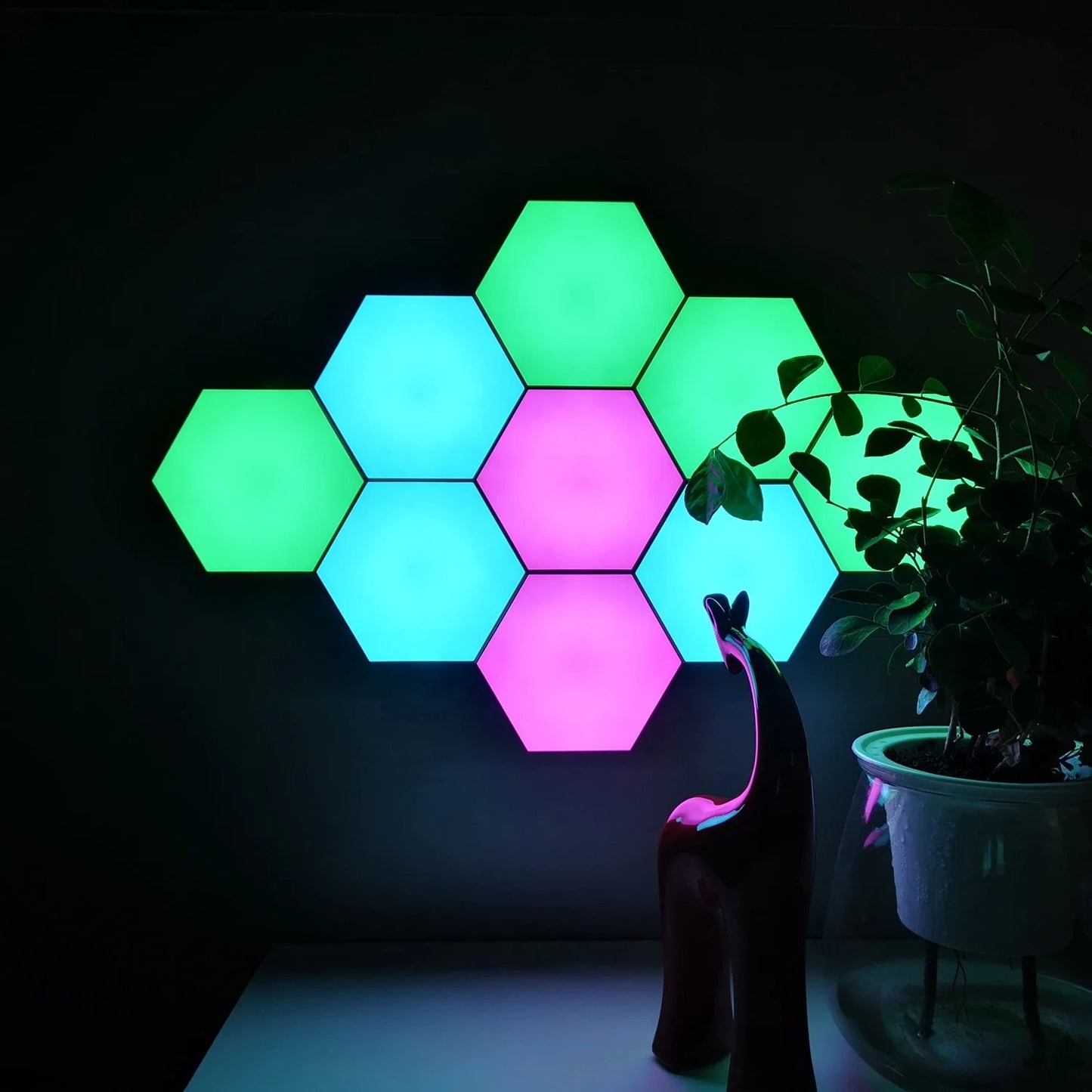 Smart Bluetooth Hexagon Wall Lamp