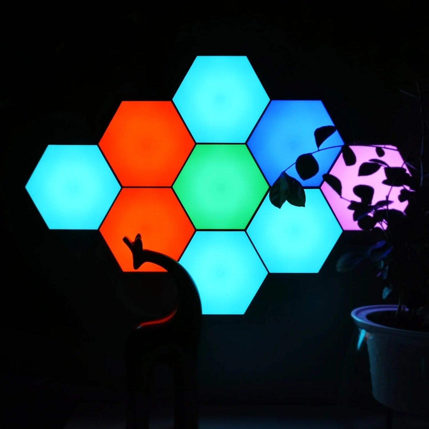 Smart Bluetooth Hexagon Wall Lamp